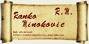Ranko Minoković vizit kartica